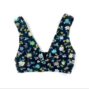 SUPER CUTE BLACK FLORAL BIKINI TOP